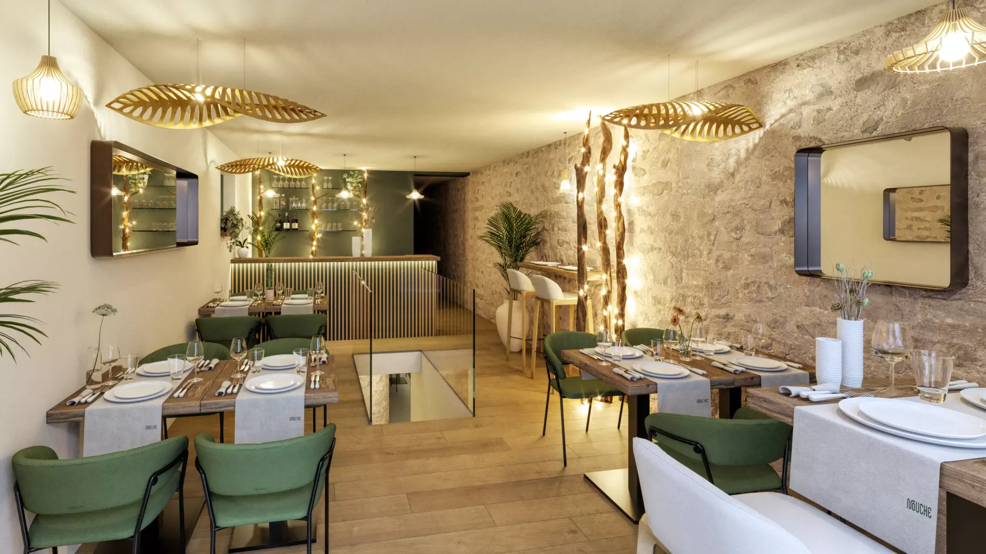Image de la salle intérieur du restaurant Nouche à La Rochelle